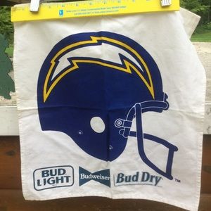 🏈 San Diego Chargers Budweiser Fabric Pennant Promotional Cloth Towel Vintage
